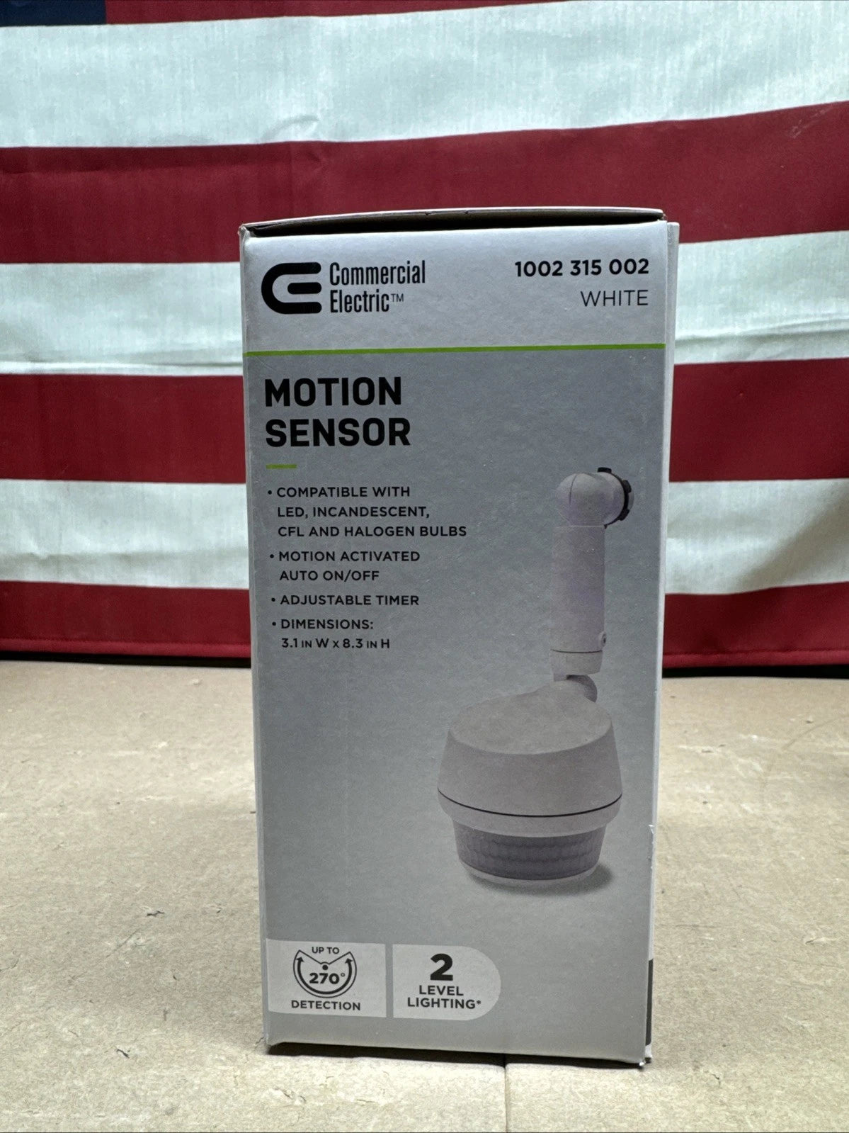 270-Degree White Motion Activated Wired Outdoor 1-Head Dusk to Dawn Security