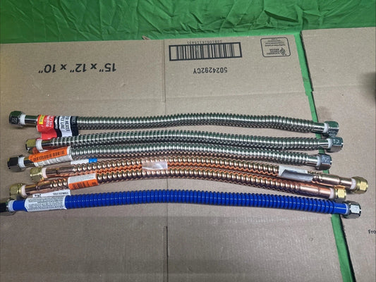 6PK Water Heater Connector 3/4" FIP x 3/4" FIP x 24" EVERBILT+homeflex