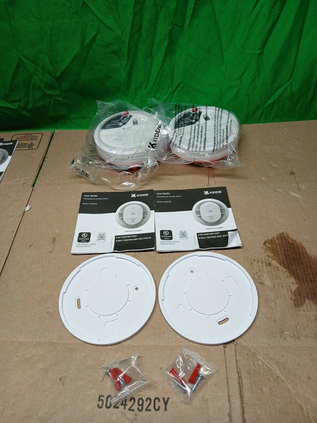 2 PACK Kidde Smoke Detector 10-Year Battery Powered LED Warning Light 20SD10