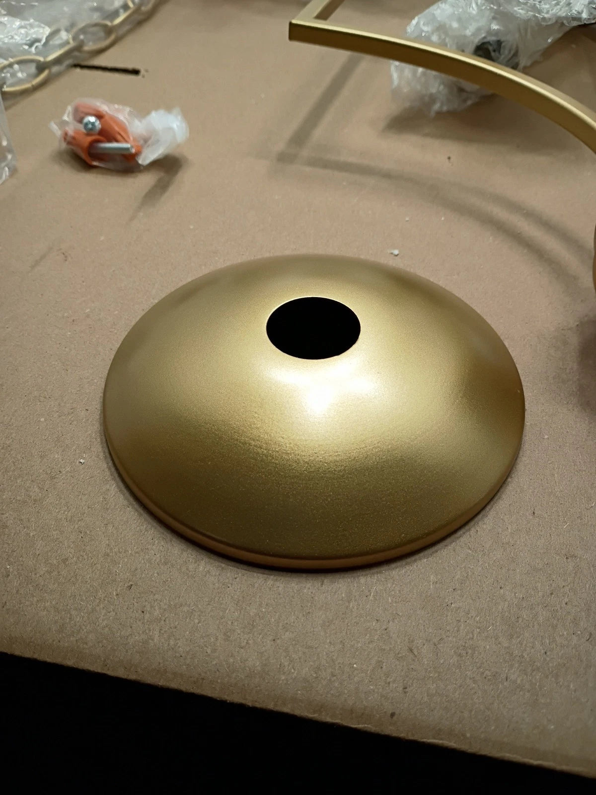 iHomeangel Gold Metal Hanging Light 3-Light Fixture A03625 Open Box