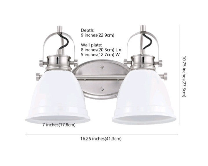 JONATHAN Y Lighting JYL1115 Phineas 2 Light 16"W LED Vanity Light - White OB