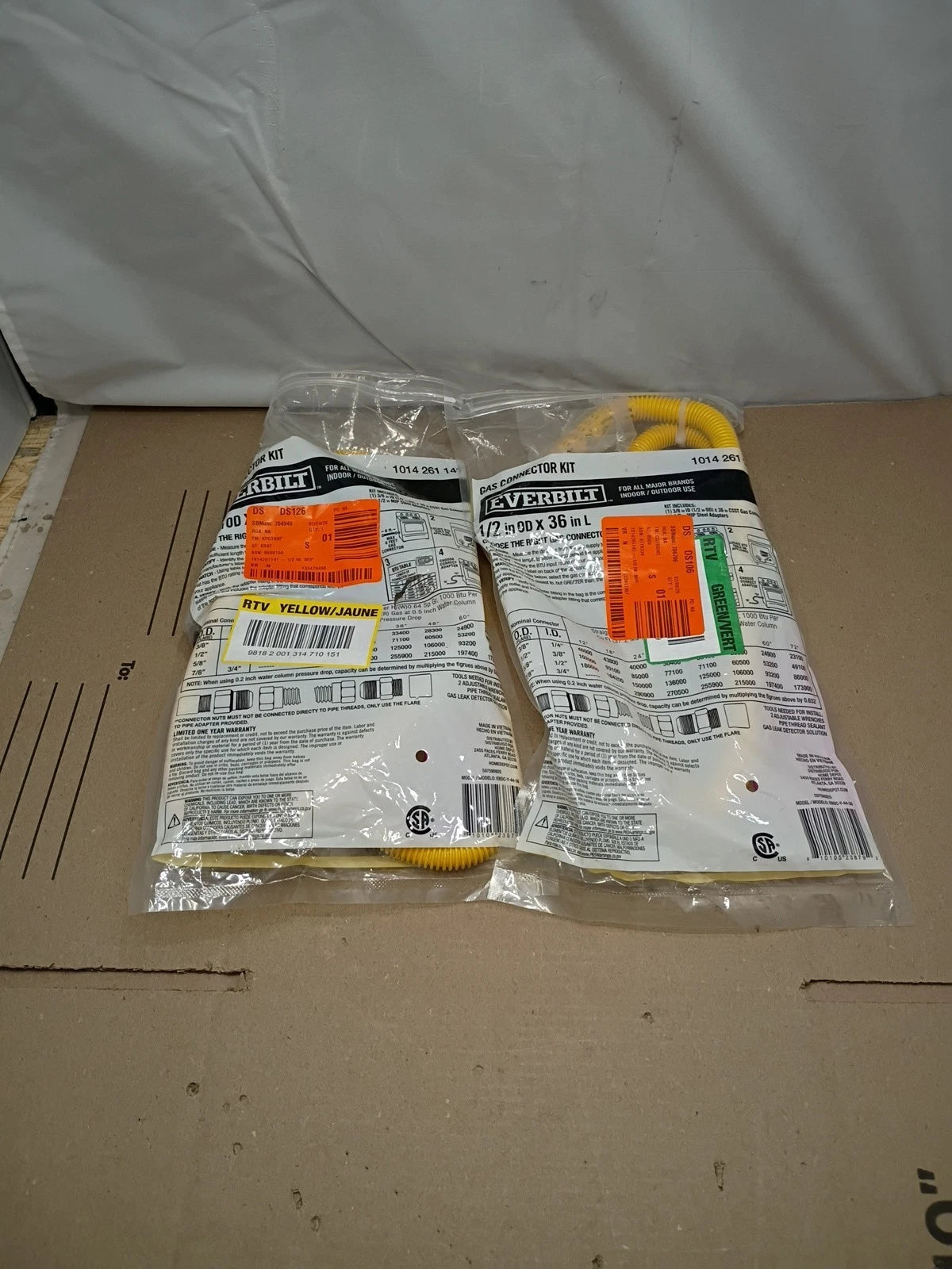 Everbilt 1014 261 141 1/2 in. MIP x 1/2 in MIP x 36 in Gas Connector (1/2 in OD)