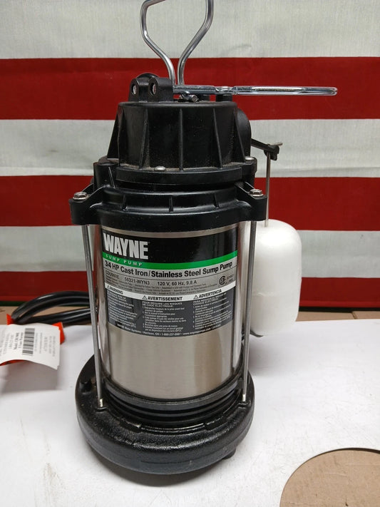 Wayne 58321-WYN3 CDU980E 3/4 HP Cast Iron and. Stainless Steel Sump Pump