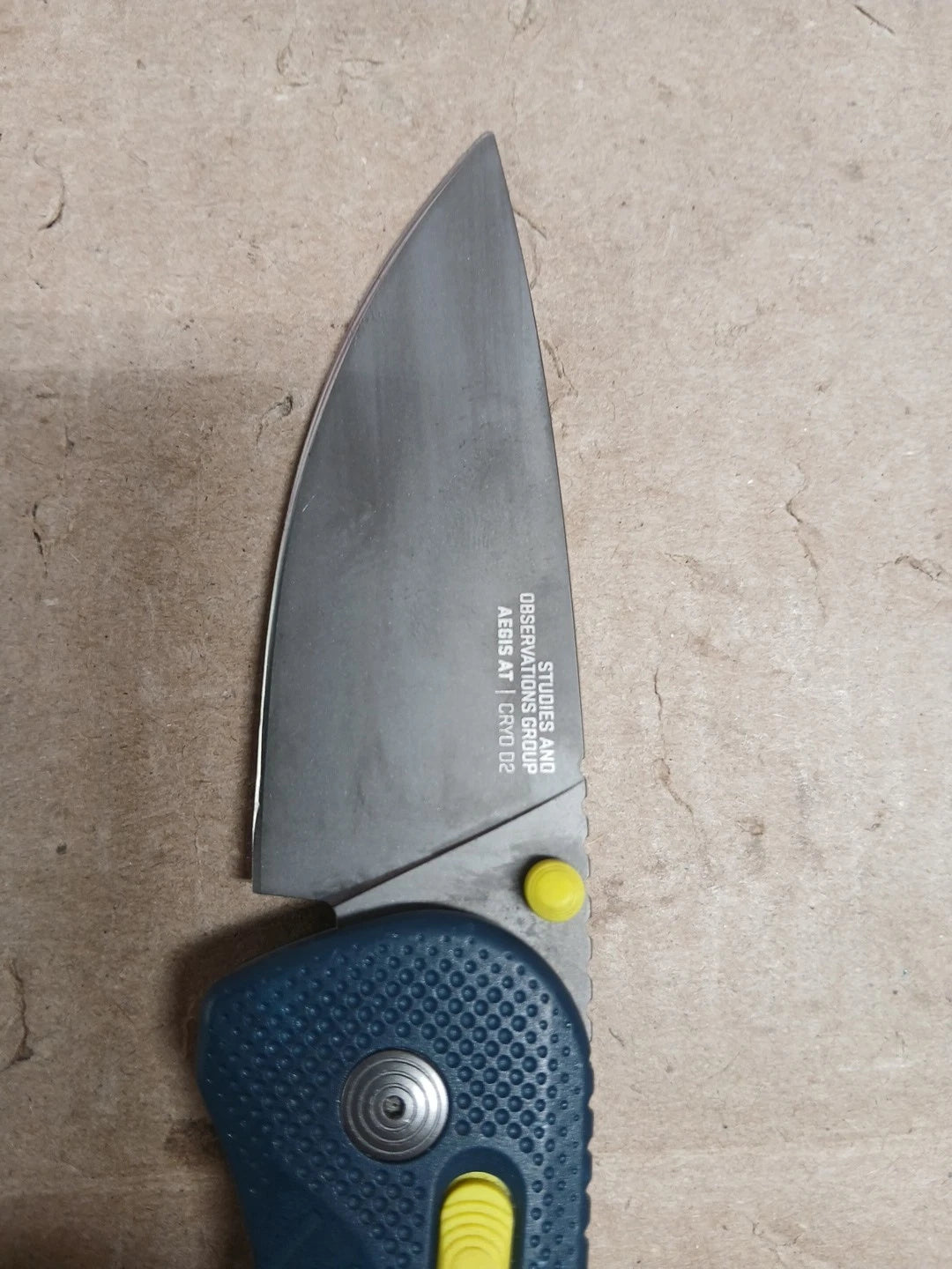 SOG Aegis AT Indigo & Acid 3.13" Drop Point Assisted Folding Blade (USED)