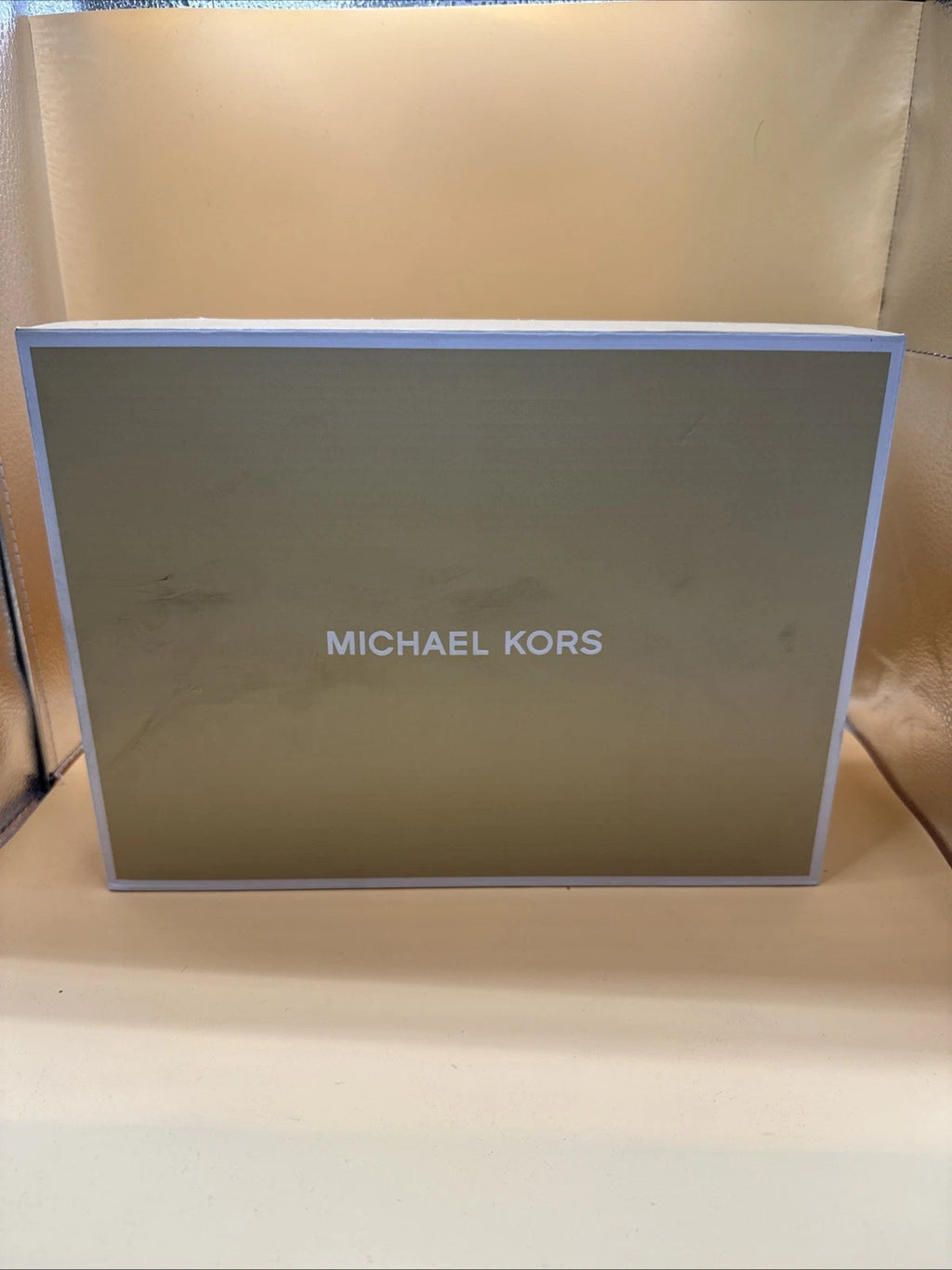 NWB MICHAEL KORS AVA MID SANDAL GLITTER MESH GOLD WOMEN Size 7M