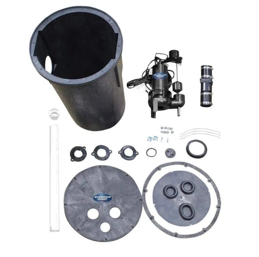 93020U Superior Pump 1/2HP 2"Cast Unassembled Simplex Sewage Sump Pump Kit NIB!