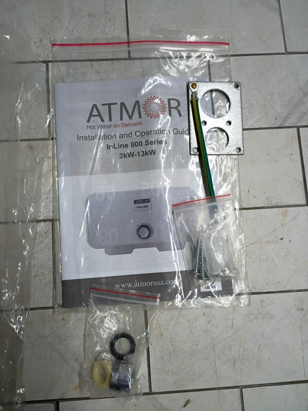ATMOR AT-800-35: 3.5kW Single Sink Electric Tankless Water Heater 120V 0.5GPM OB