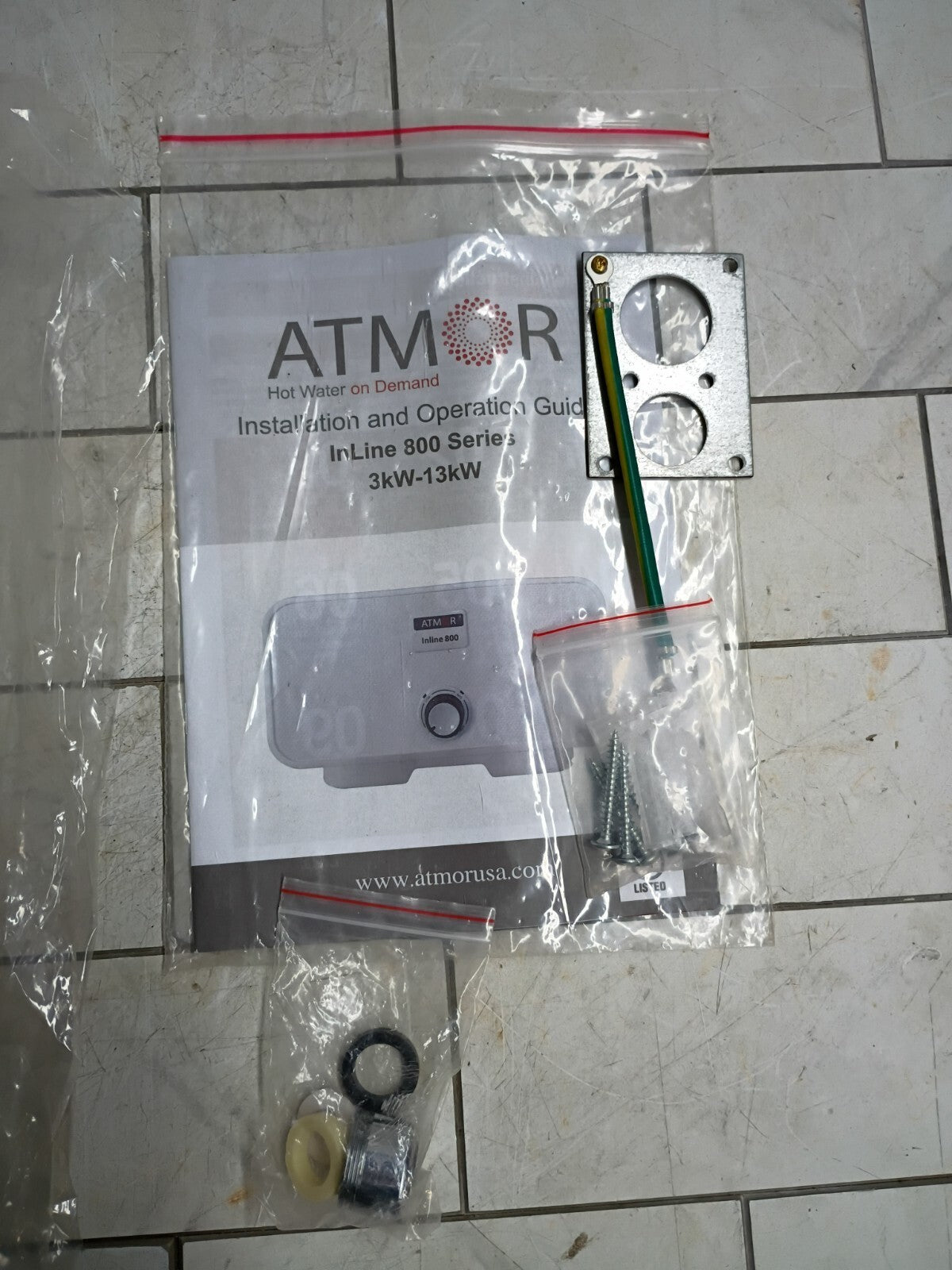ATMOR AT-800-35: 3.5kW Single Sink Electric Tankless Water Heater 120V 0.5GPM OB