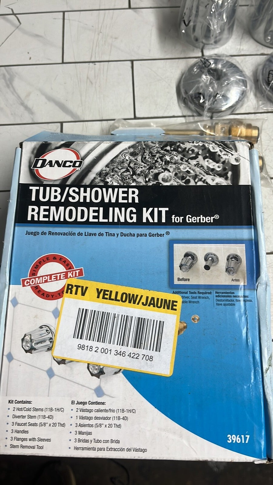 2PK Danco 39617 Tub/Shower Remodeling Kit for Gerber - CHROME Open Box
