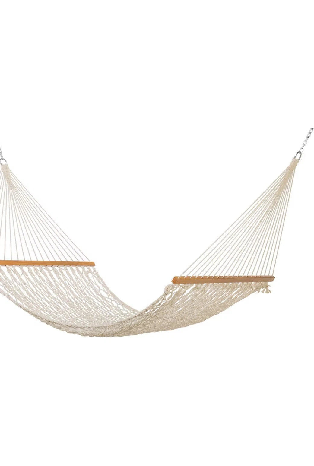 13 ft. Cotton Rope wood tree double hammock heavy duty 350lbs limit