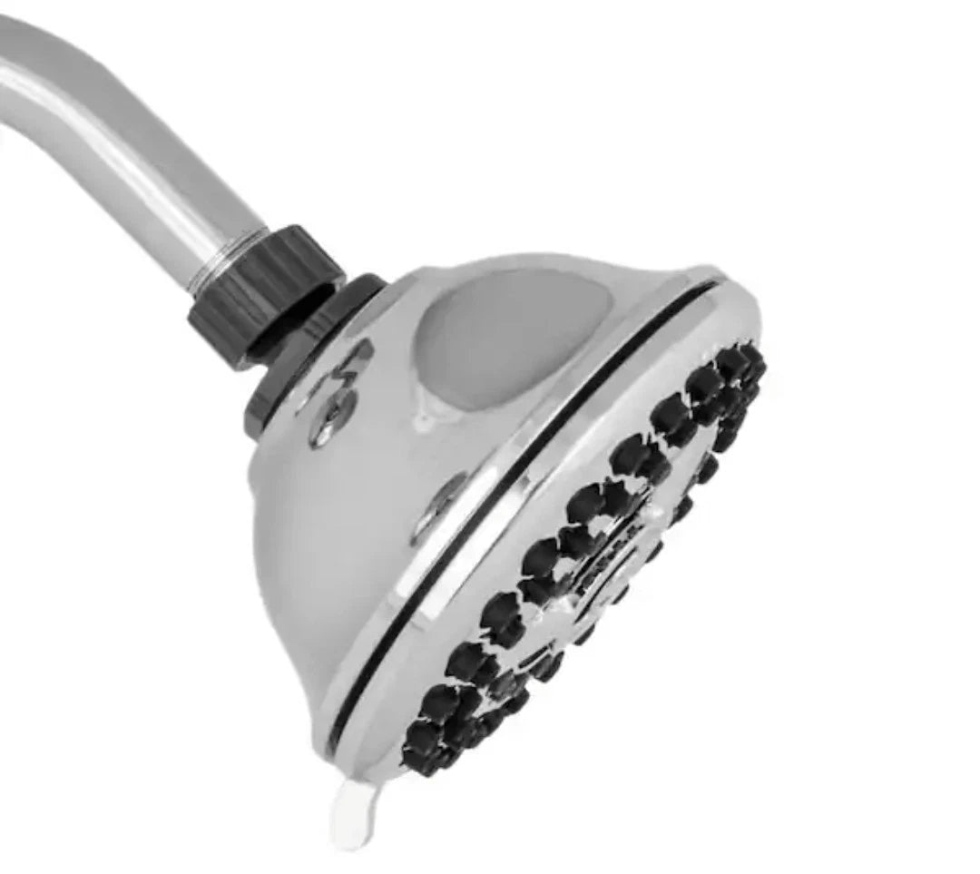 Waterpik Fixed Shower Head 9 Spray Single Wall Mount Chrome Finish - YAT-933E