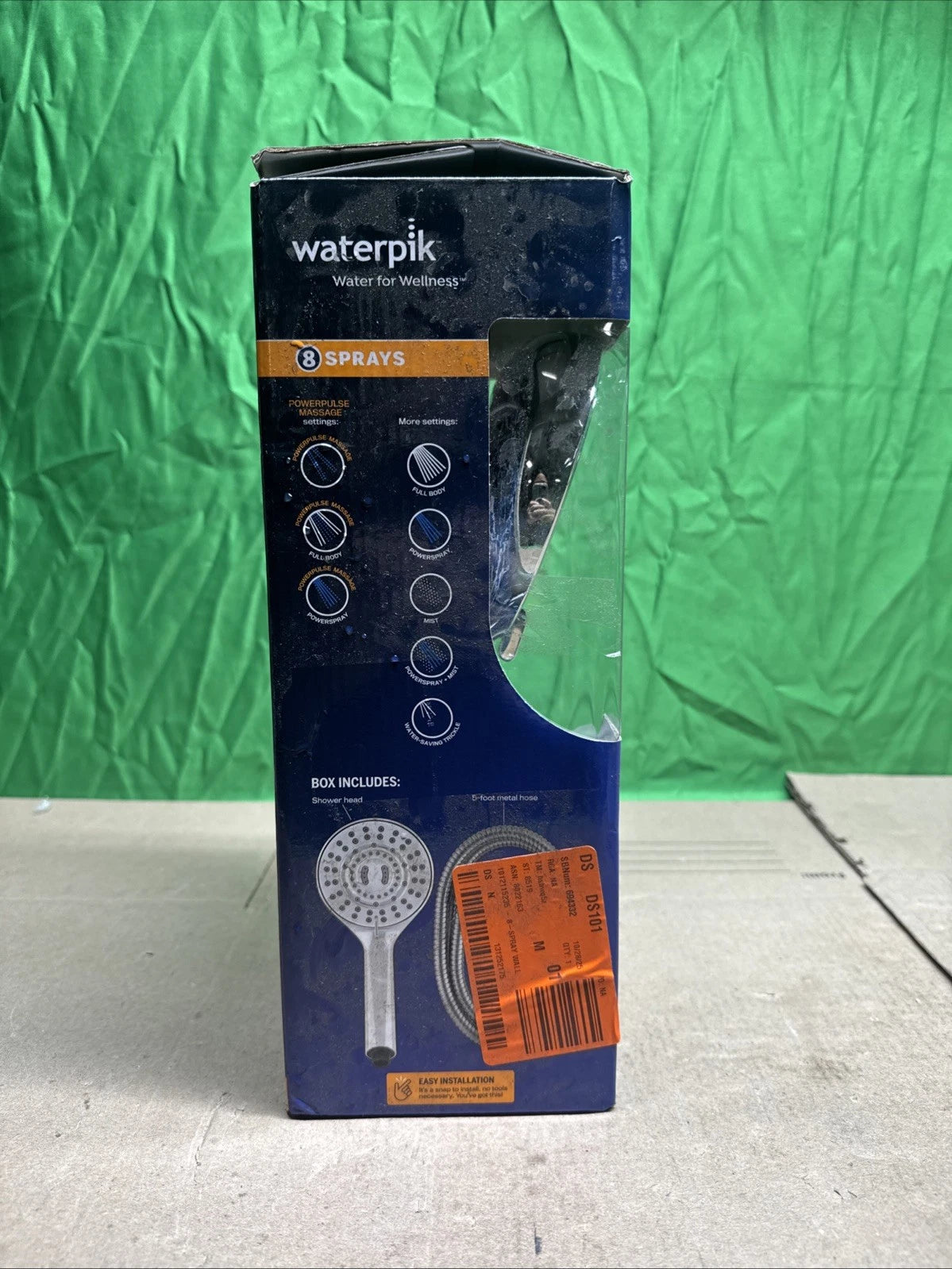 Waterpik 8-Spray Wall Mount Magnet Multi Height Handheld Shower Head 1.8 GPM