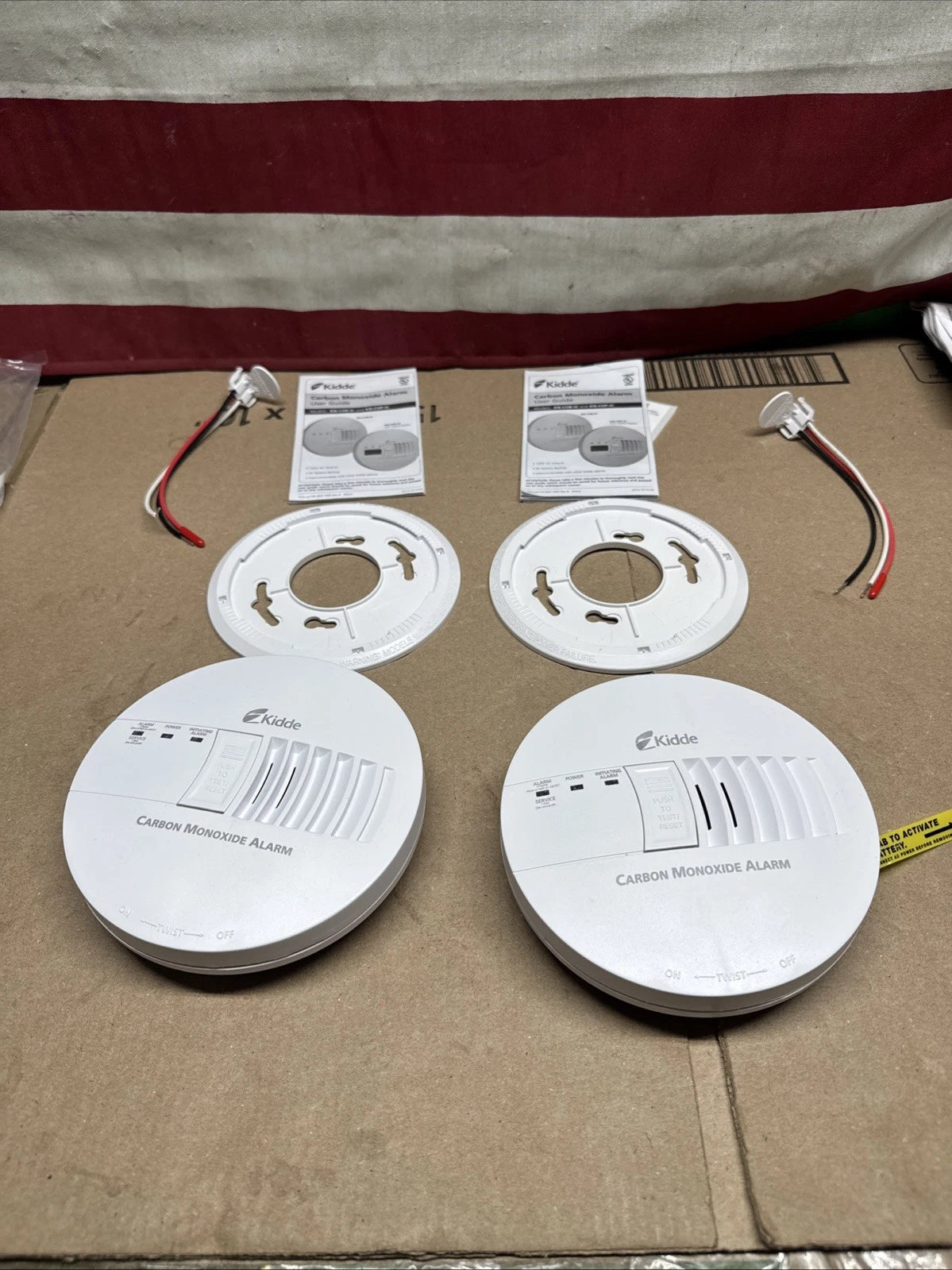 2PK KiddeFireX Hardwired Carbon Monoxide Detector w/LED Light,Interconnectable