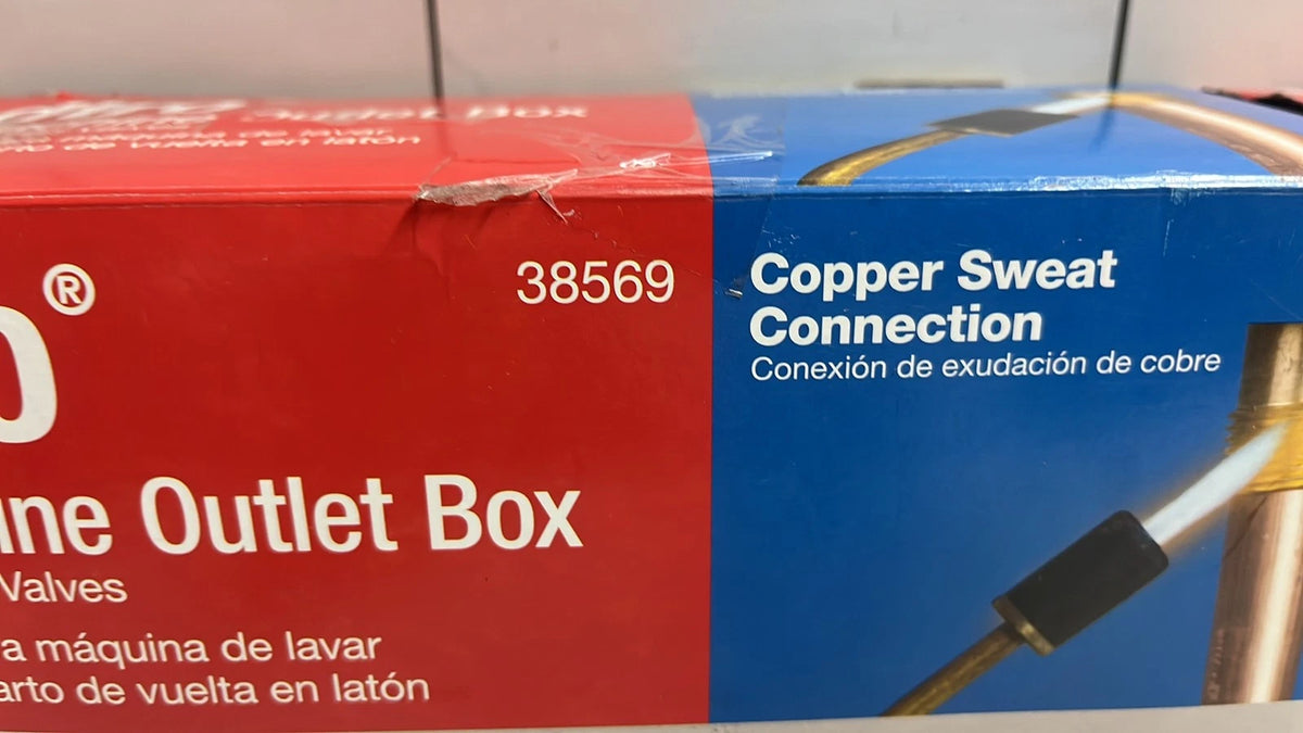 2 OATEY Quadtro 38569 - 1/2" PEX Washing Machine Outlet Box 1/4 Turn Valves