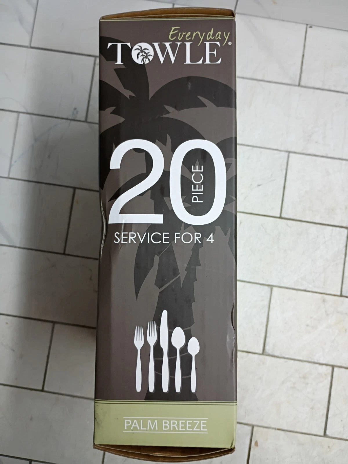 Towle Everyday Palm Breeze Stainless Steel 20pc. Flatware Set, Open Box