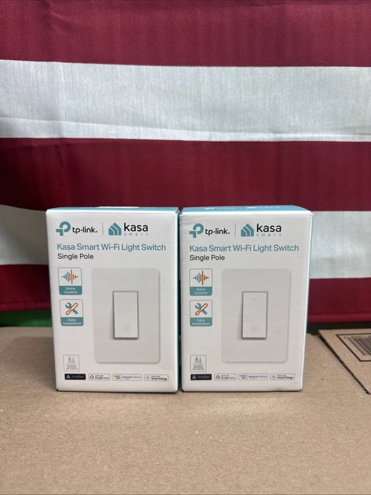 2Pk Tp Link Kasa Smart WiFi Light Switch Single Pole Voice Control KS205