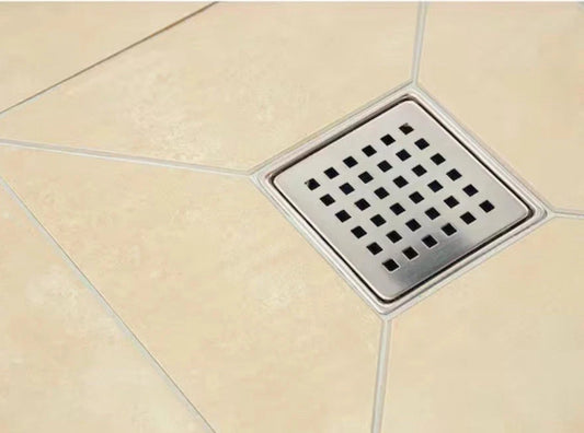 Lot of 4 Everbilt Shower System 4 in. Brushed Chrome Drain Grate