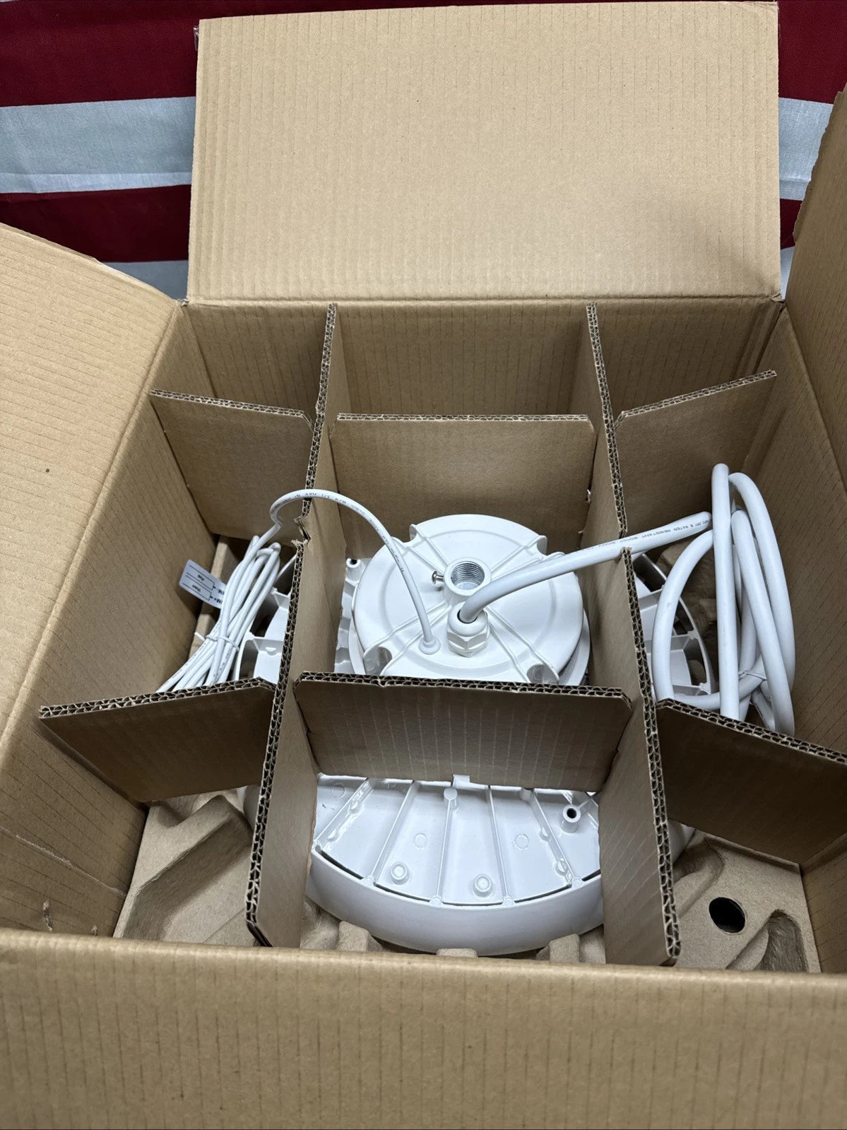 Metalux 13 in. Round 400-watt Equivalent Integrated LED White High Bay Light