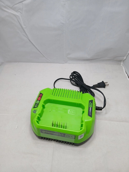Greenworks Pro 60v Ultrapower Lithium Battery Charger Model CAC801, New Open Box