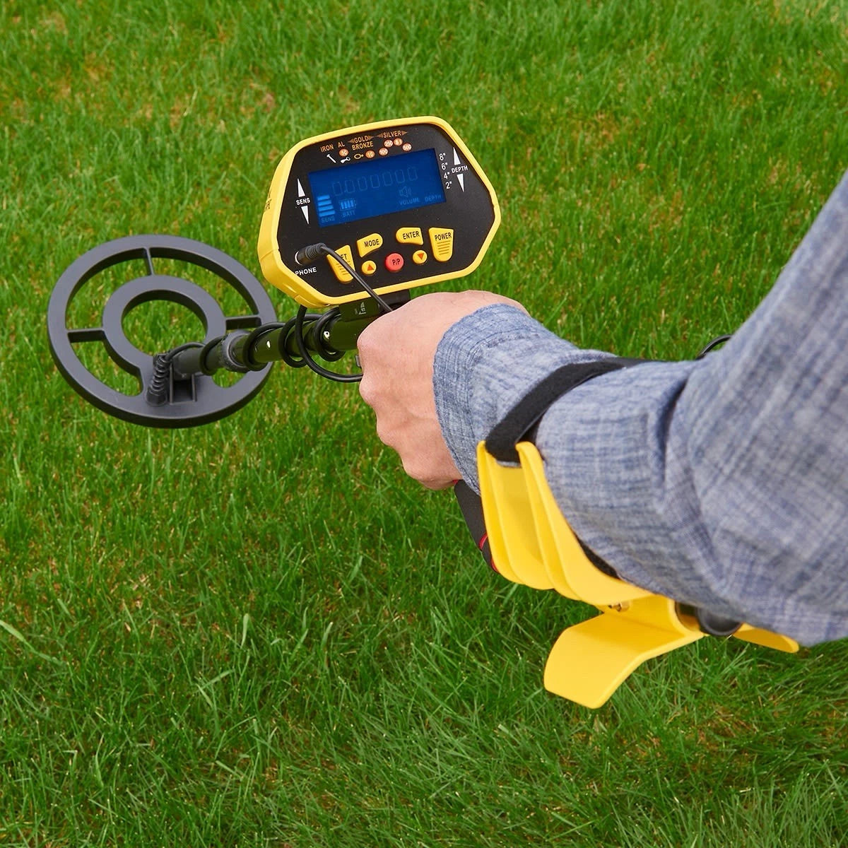 Canway OT-MD01 Metal Detector - Adjustable Digital Display, All Metal