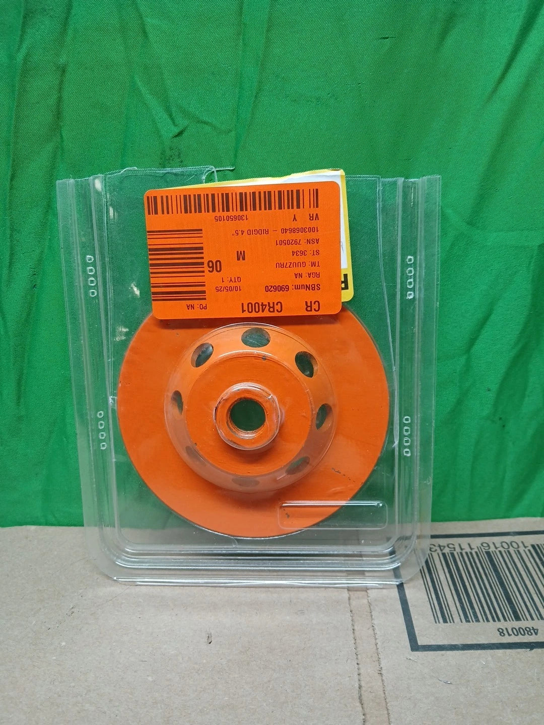 Ridgid 4-1/2 in. Diamond Turbo Cup Wheel (TAW45P1) ~NEW
