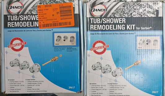 2pk Danco 39617 Tub/Shower Remodeling Kit for Gerber CHROME Open Box.