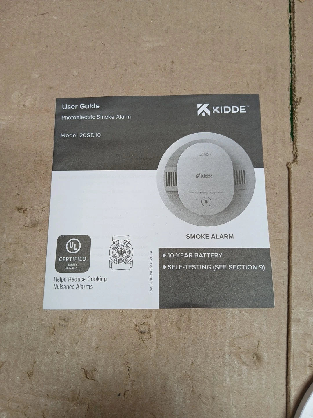 Kidde Smoke Detector Battery Powered LED Warning Light Indicators ,20SD10