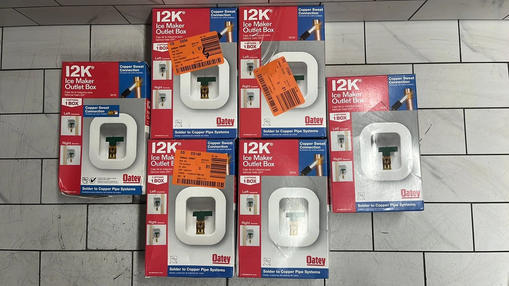 Qty of 6 Oatey 39130 Polystyrene Ice Maker Outlet Box 5 W x 6 H in. Faceplate