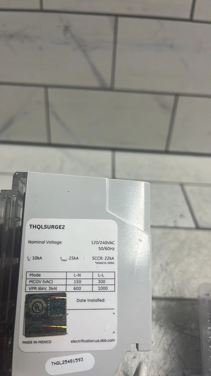 ABB THQLSURGE2 Whole Home Surge Protection Device Type 1 SPD