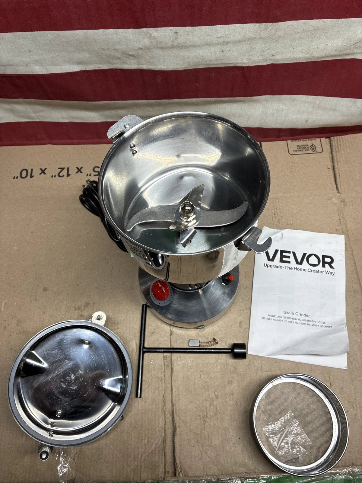 HC-750 750G Electric Grain Mill Grinder, High Speed 2000W commercial grinders