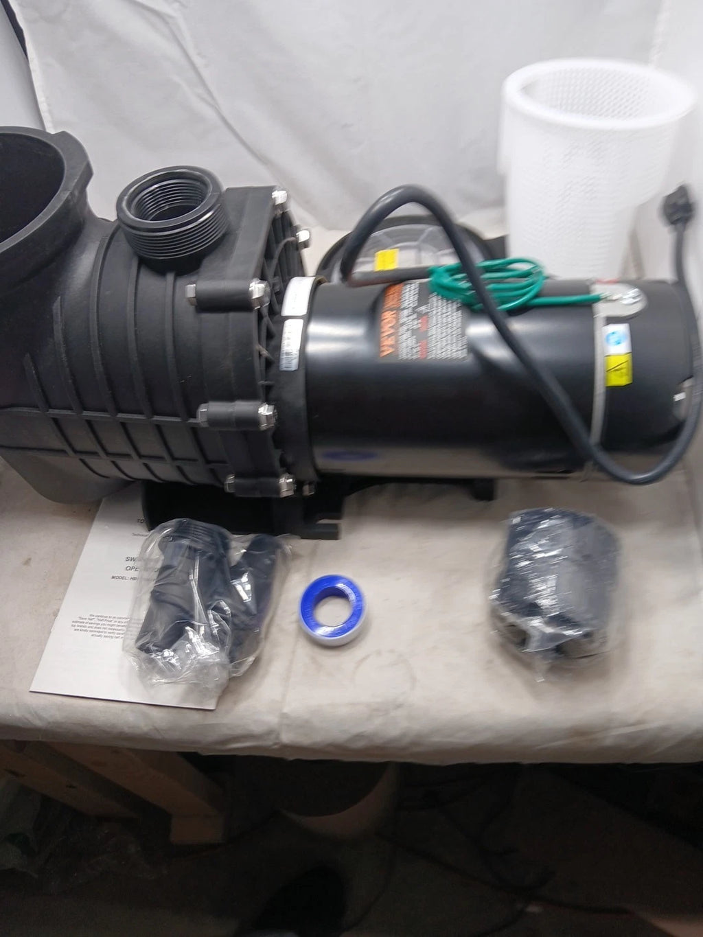 VEVOR HBP1500H Pool Pump NEW Open Box