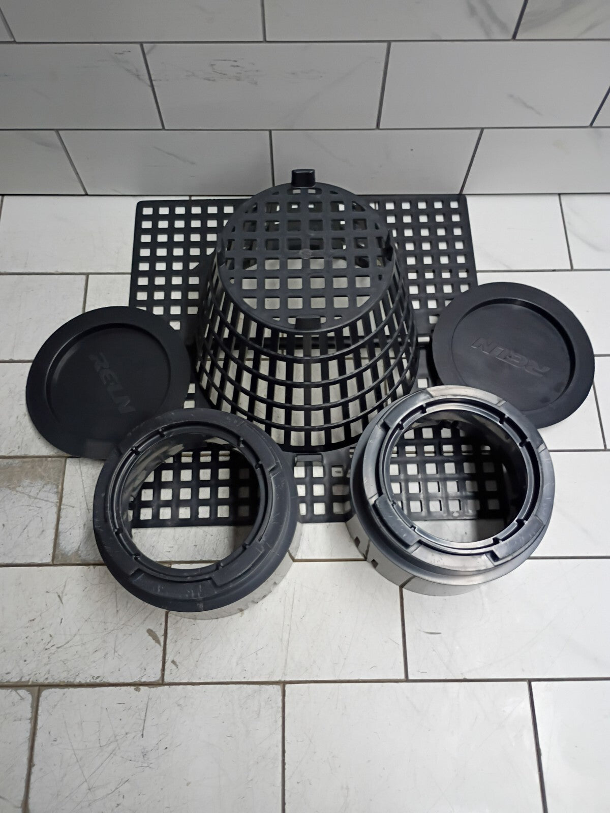 RELN 001028 12" x 12" Catch Basin Kit 5.8 Gal Capacity Fits 3" or 4" SewerDrain