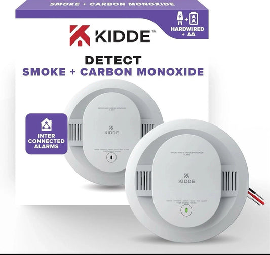 1 Pack Kidde Smoke & Carbon Monoxide Detector, AA Battery Powered, LED Warning