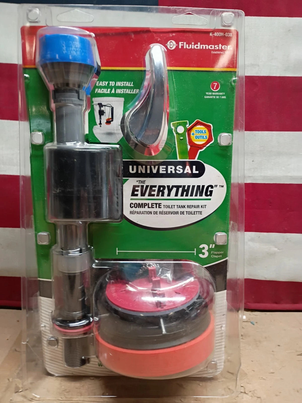 4pk Fluidmaster Performax 3 in. Universal Everything Toilet Repair Kit Open Box