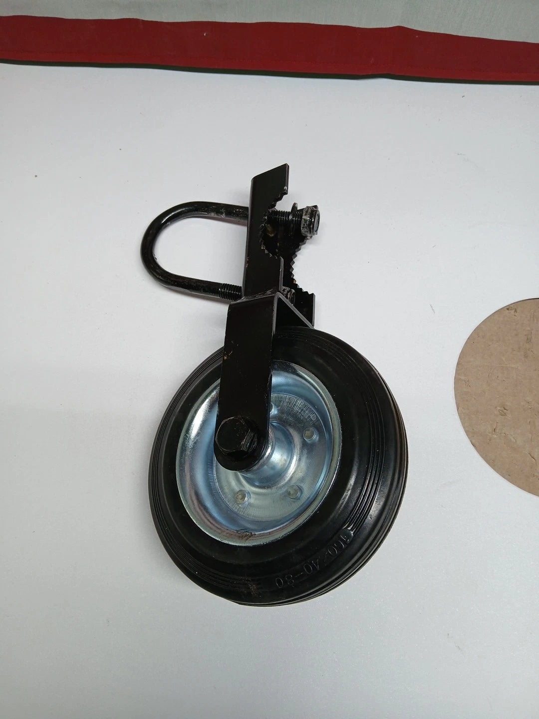 Gate Wheel Replacement Black w U Bolt Bracket 6-1/2" Dia x 1" Thick Unit