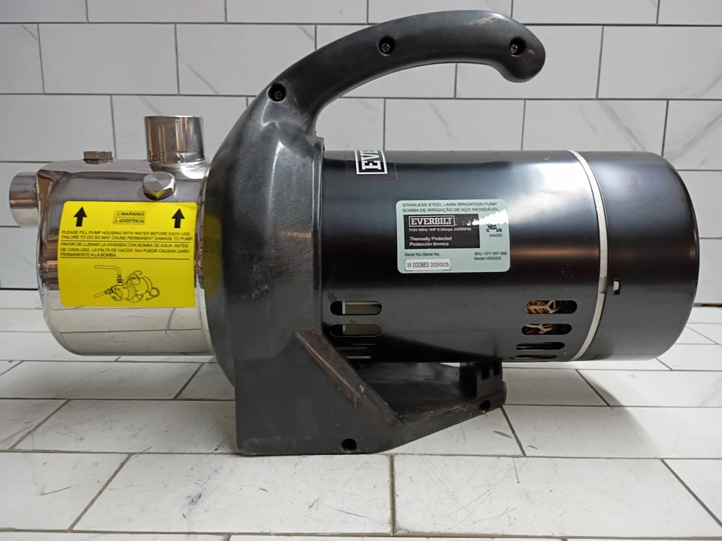EVERBILT 1 HP Portable Stainless Steel Lawn Irrigation Pump Portable 115V Corded