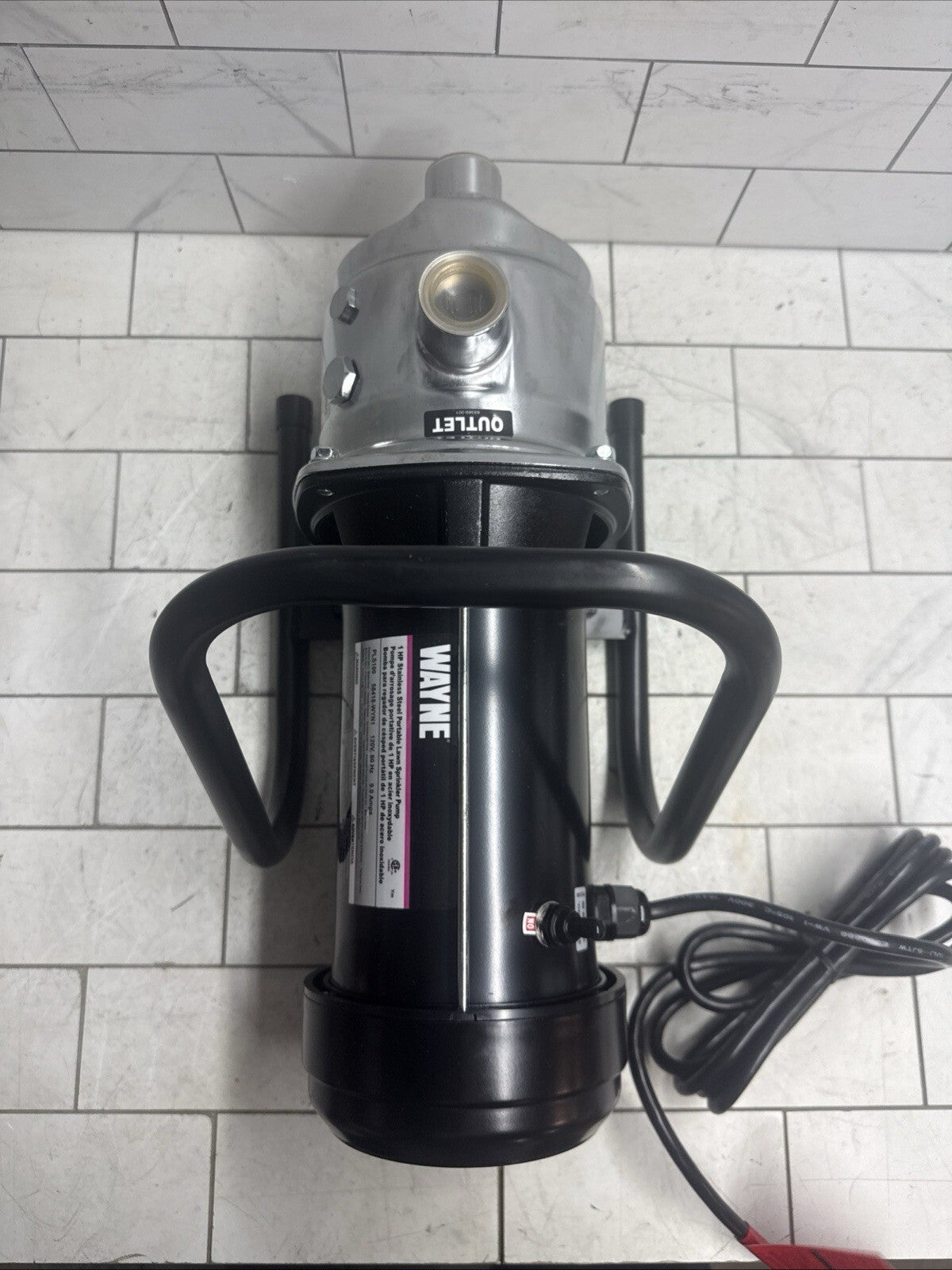 WAYNE PLS100 1 HP Portable Stainless Steel Lawn Irrigation Sprinkler Pump NOB