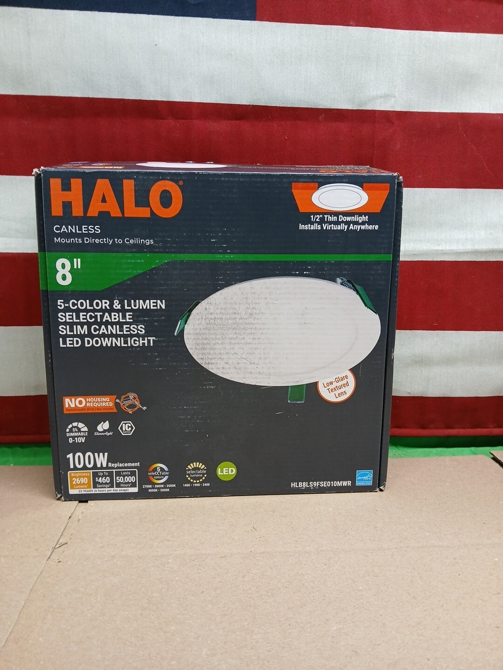 HALO 8 in. Selectable CCT and Lumens Canless Recessed Integrated LED Kit