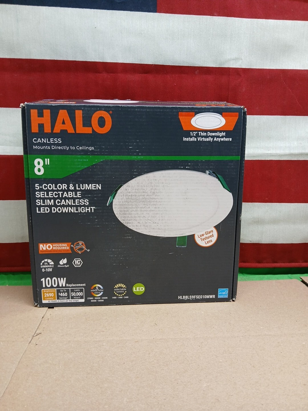 HALO 8 in. Selectable CCT and Lumens Canless Recessed Integrated LED Kit