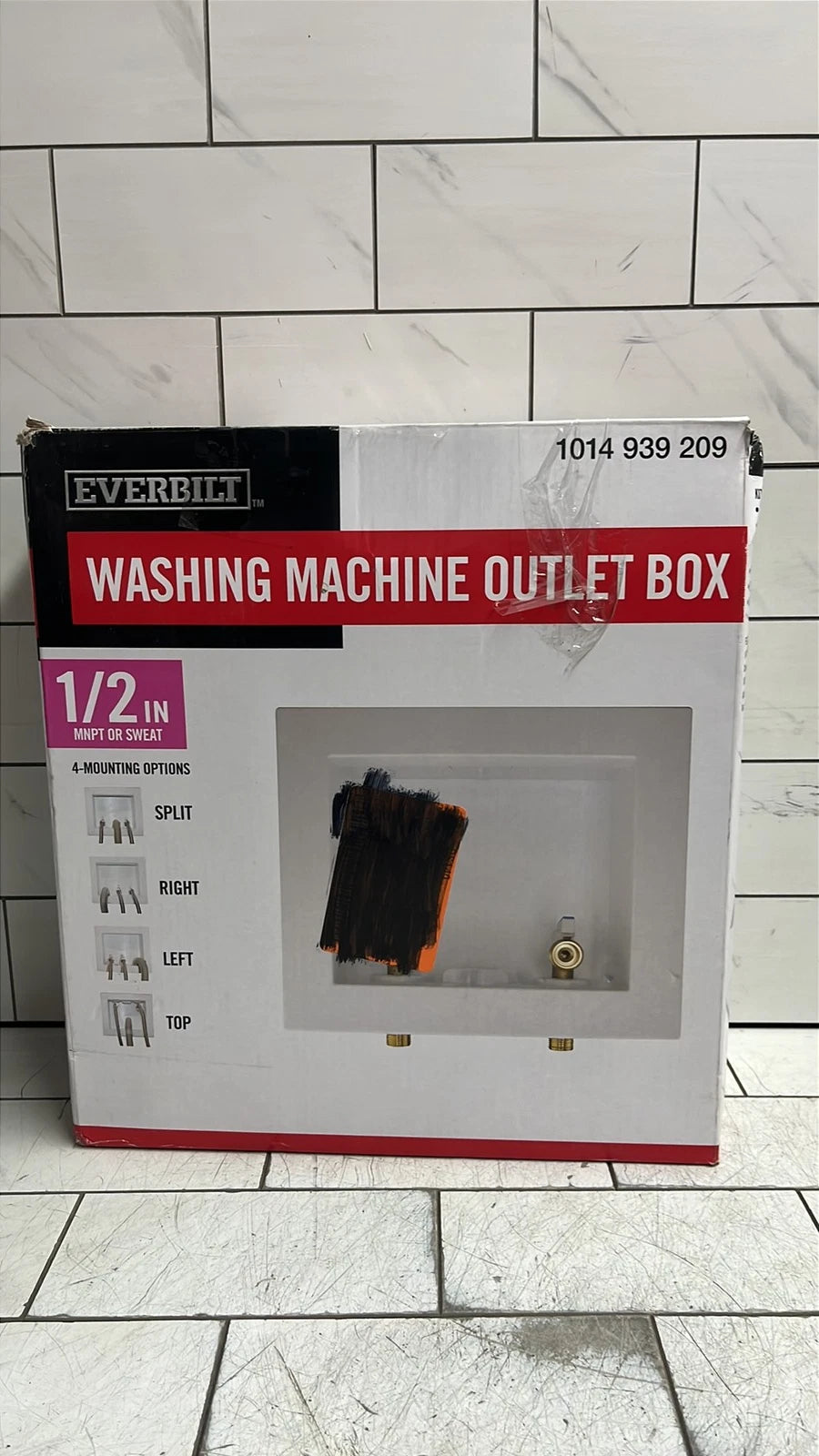Everbilt 1/2 Brass SWT/MNPT Washing Machine Outlet open box READ DESCRIPTION*