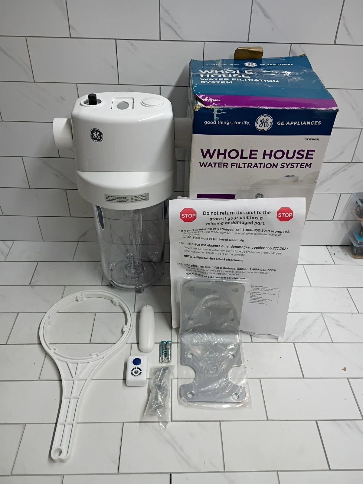 6pk GE Whole House GXWH40L Water Filteration System 084691144779 New Open Box