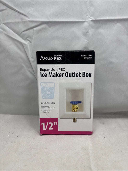 Apollo 1/2 in. Brass PEX-A Barb Icemaker Outlet Box EPXBOXIM