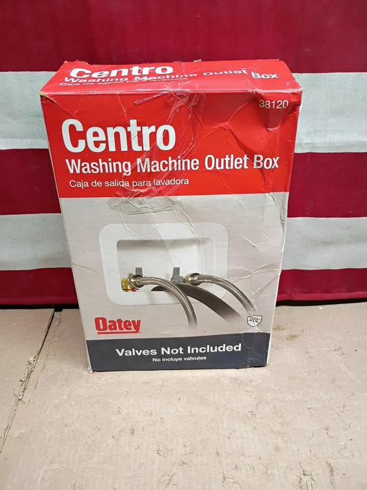 Oatey 38120 Centro Washing Machine Outlet Box Face Plate Brackets Fittings White