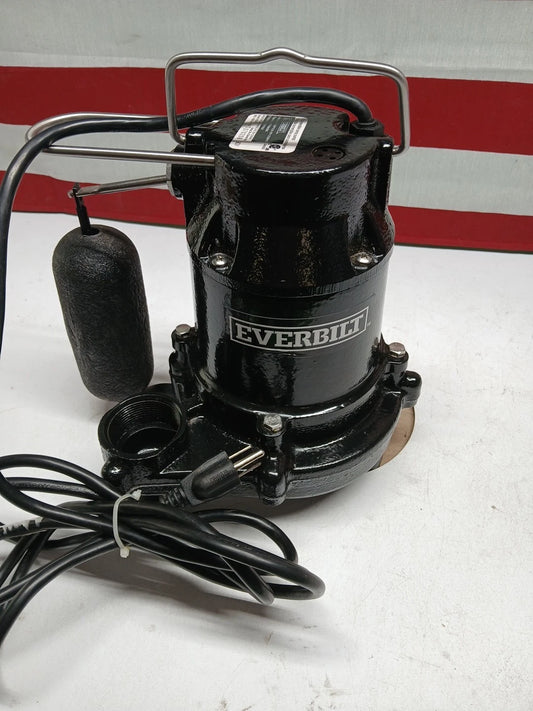 Everbilt 1/2 HP Cast Iron Sump Pump Model # HDS50 *USED GOOD CONDITION*
