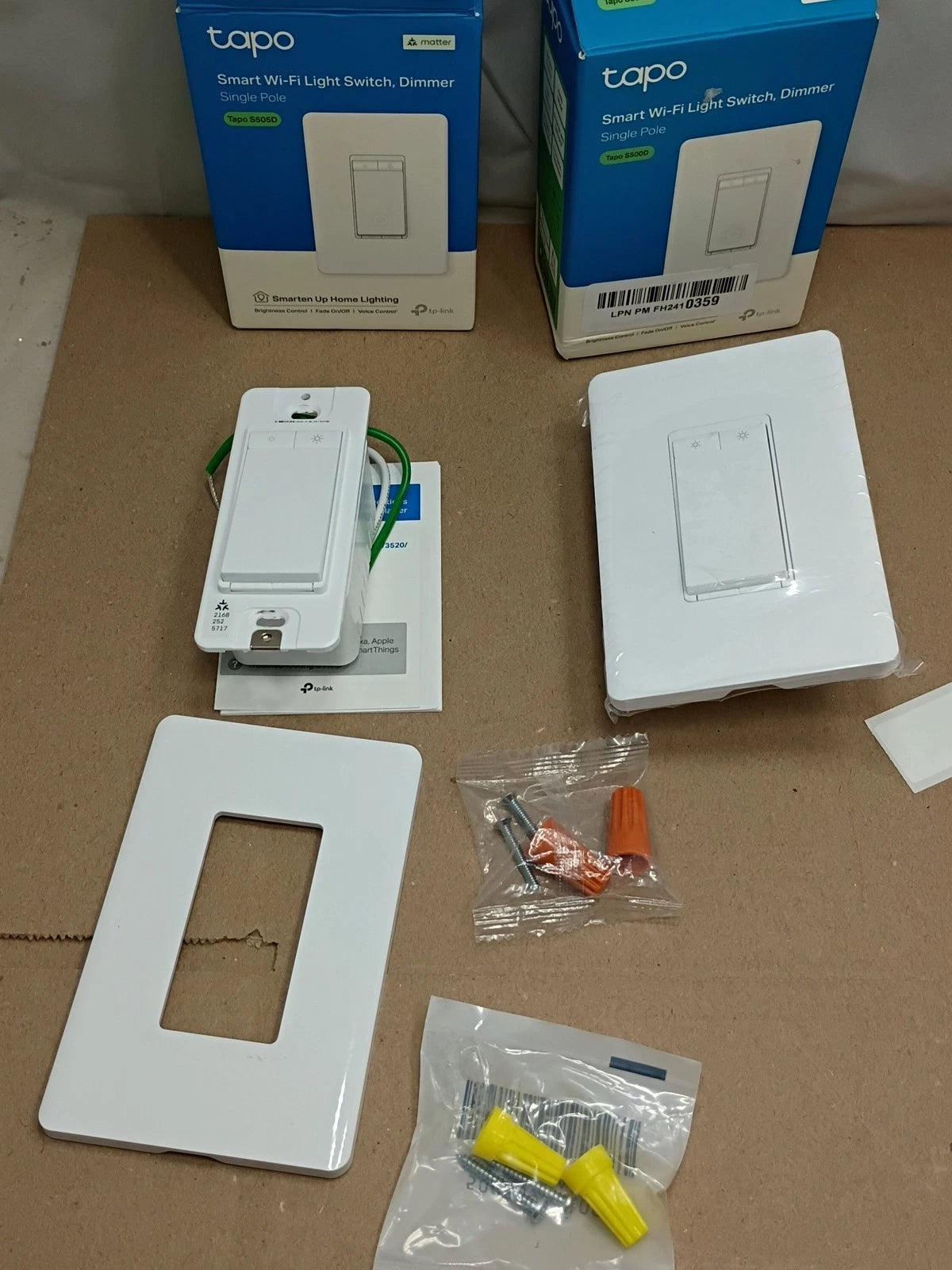 2 Pk OB Tapo Smart Wifi Light Switch Dimmer Single Pole S500d