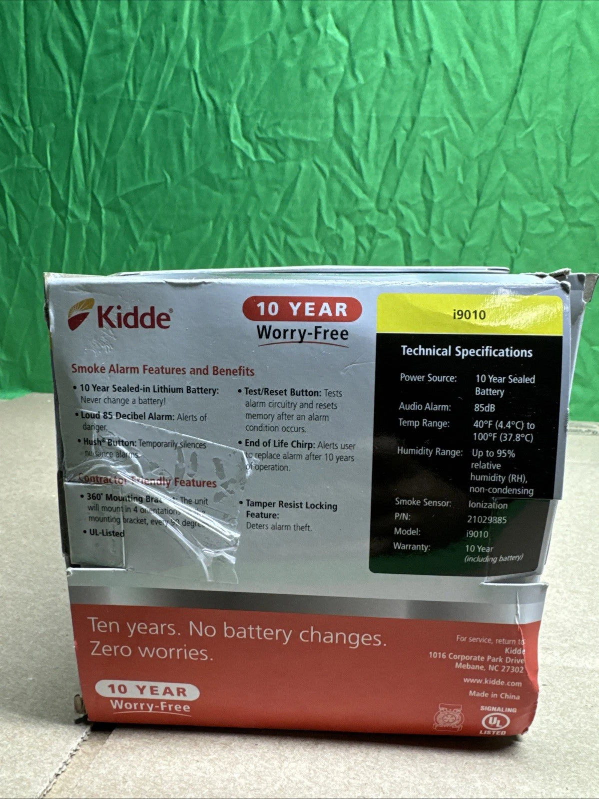 Kidde Smoke Detector Fire Alarm Lithium Battery Powered Built In Portable 3 Pack