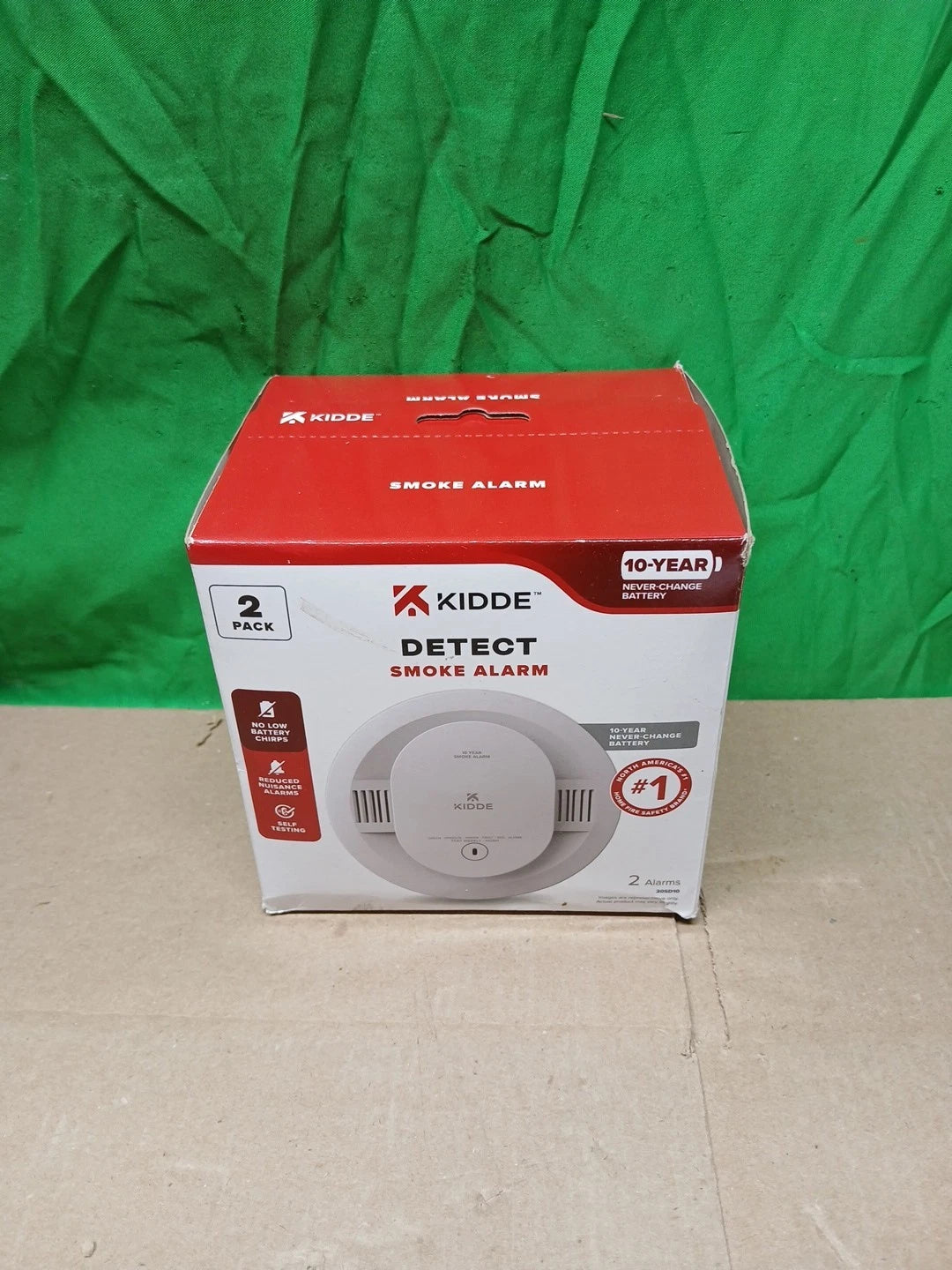 2 PACK Kidde Smoke Detector 10-Year Battery Powered LED Warning Light 20SD10
