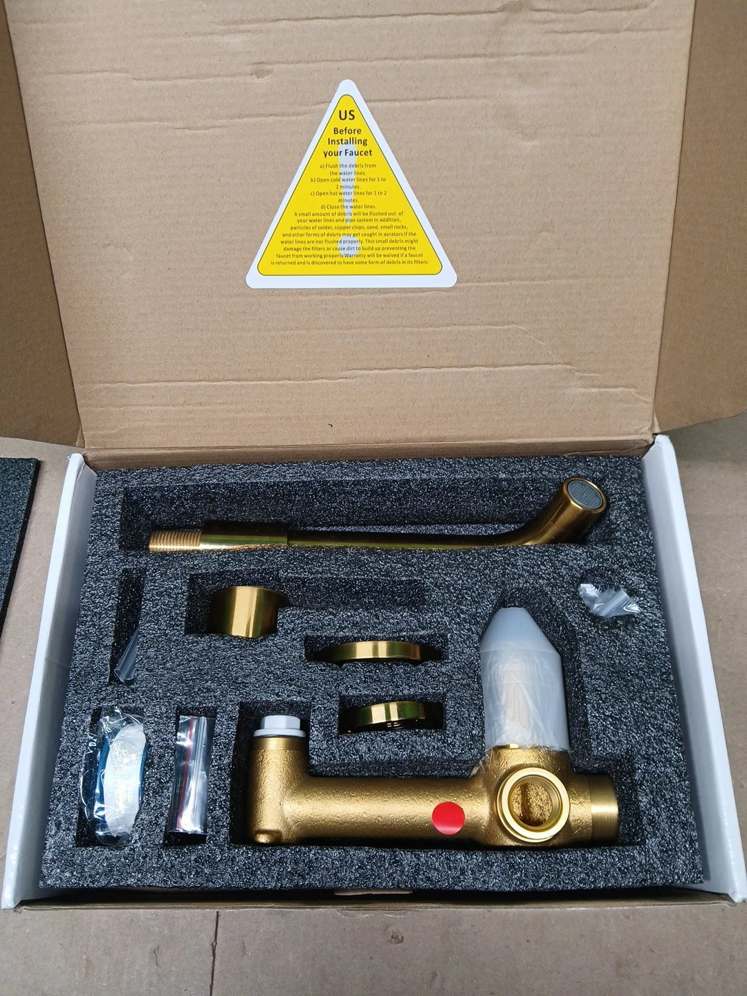 Wall Mount Bathroom Faucet - ARCORA Brushed Gold Bathroom Sink Faucet