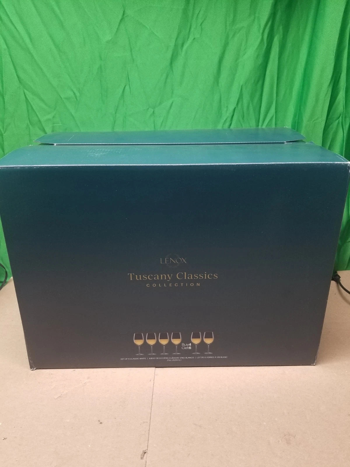 6 Pcs Lenox Tuscany Classics Classic White Set of 6 21oz glasses leadfree NEW