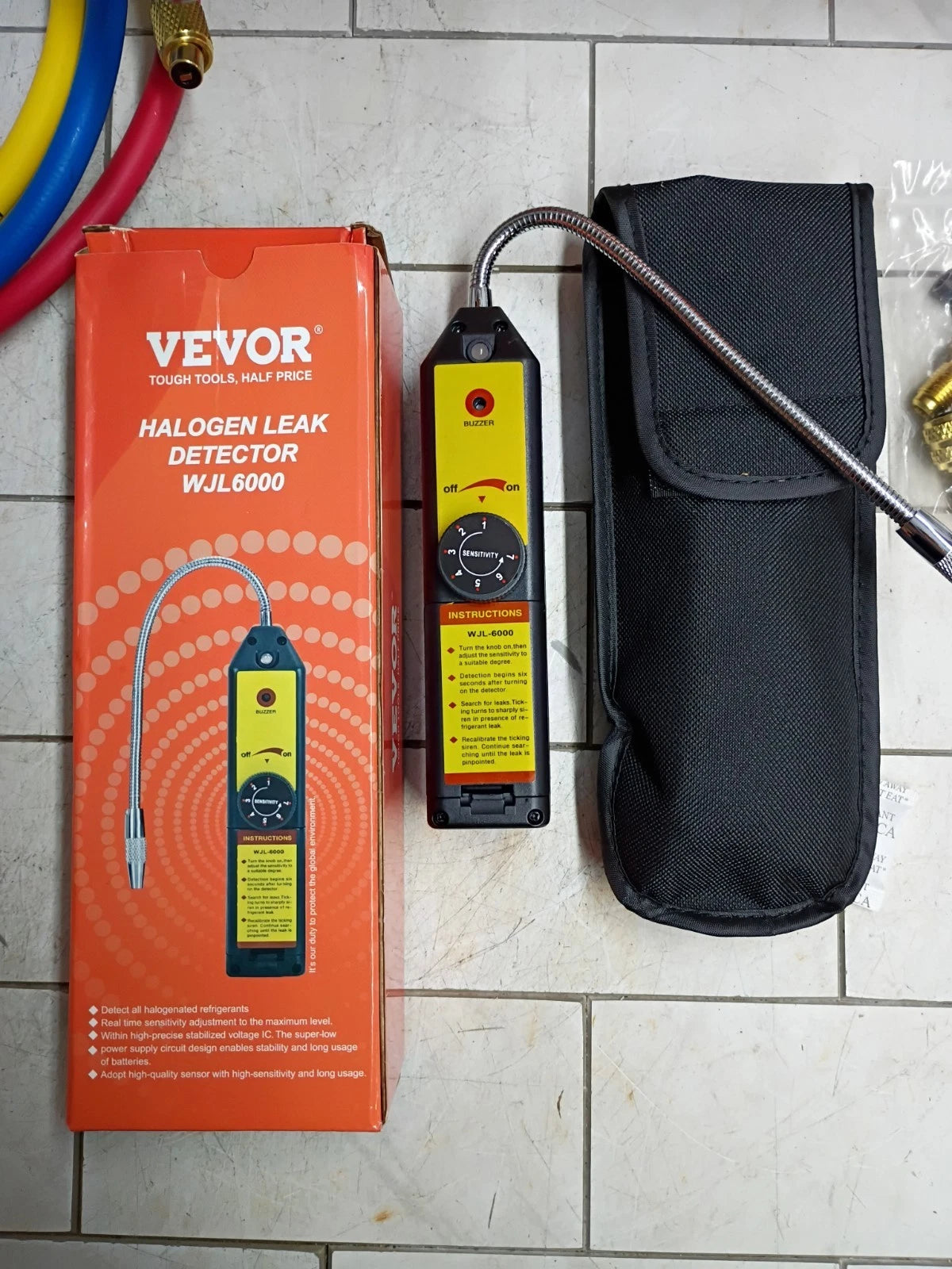 VEVOR AC Vacuum Pump and Gauge Set 1/4 HP Single Stage Manifold Gauge OB